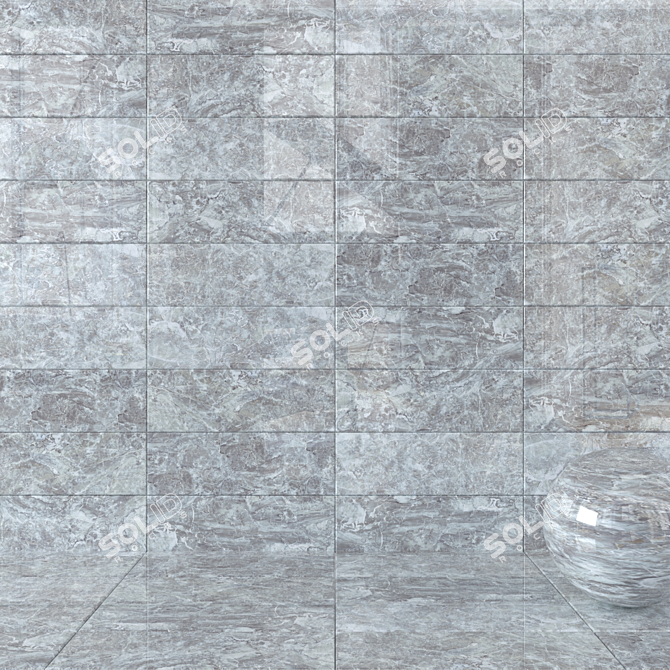 Jupiter Flora Wall Tiles: Multi-Texture, HD Textures, 3D Max Compatible 3D model image 1