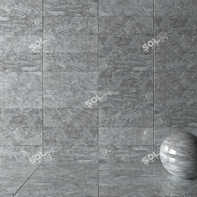 Jupiter Flora Wall Tiles: Multi-Texture, HD Textures, 3D Max Compatible 3D model image 2