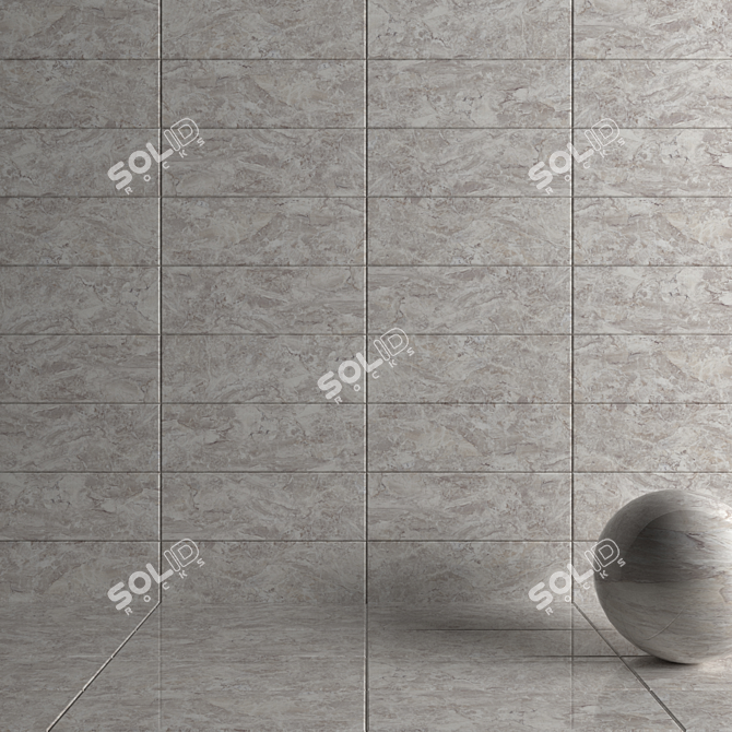 Jupiter Light Flora Wall Tiles 3D model image 3