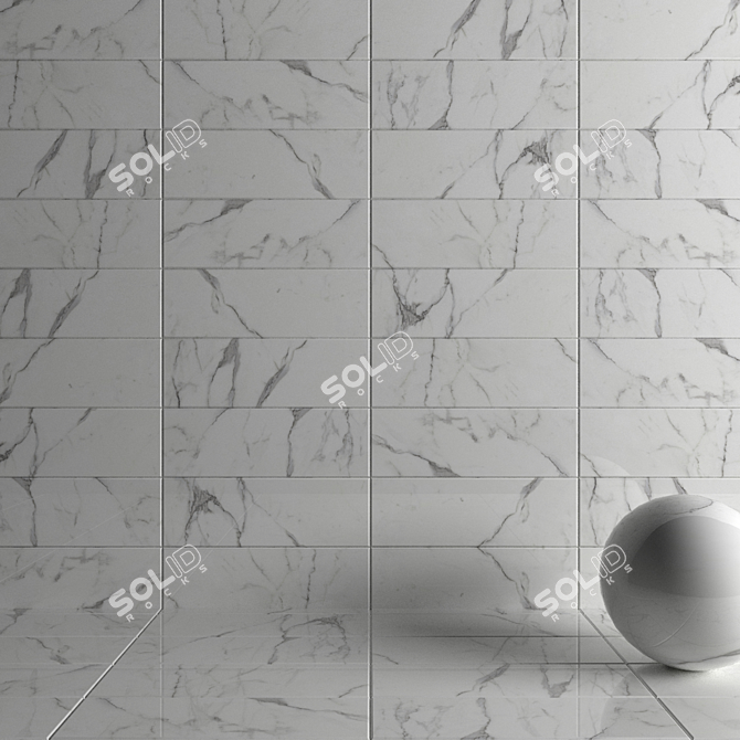 Premium Legacy White Wall Tiles 3D model image 3