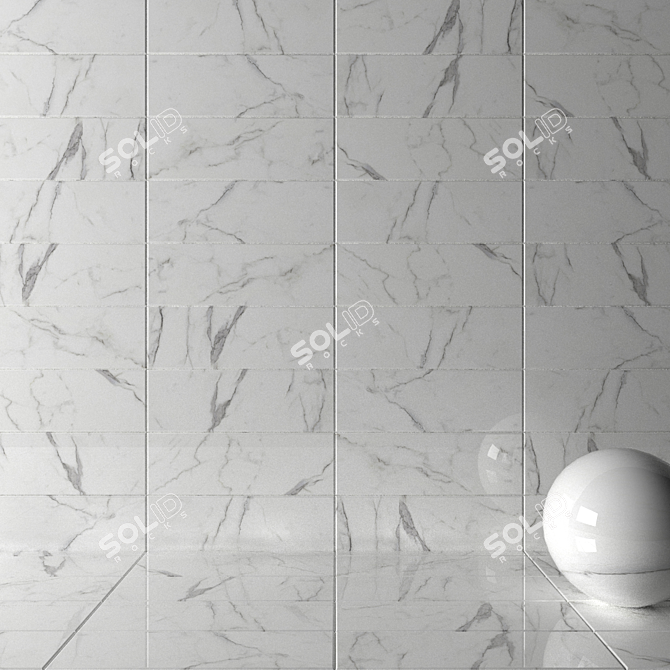 Legacy White Wall Tiles - Set of 2 3D model image 2