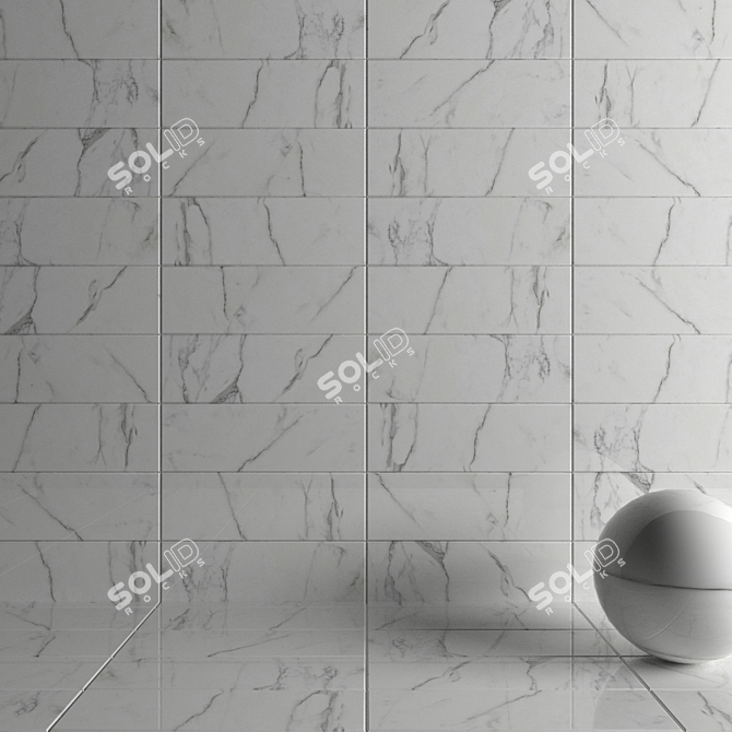 White Legacy Wall Tiles: Multi-Texture, 3D Max with HD Textures 3D model image 3