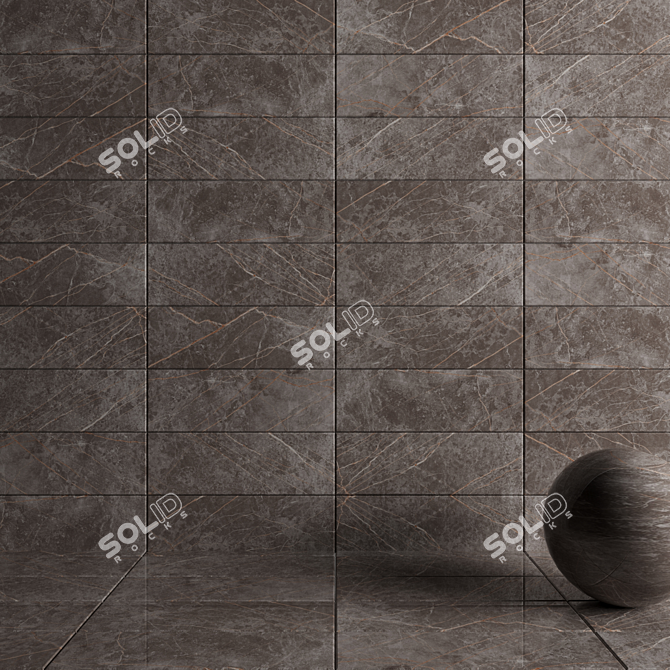 Elegant Fume Marble Wall Tiles 3D model image 3