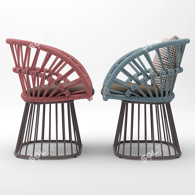 Kettal Cala Dining Chair & Table Set 3D model image 5