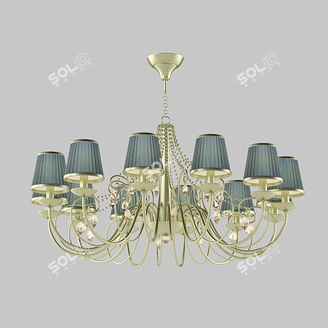 Elegant Odeon Light Chandelier 3D model image 1