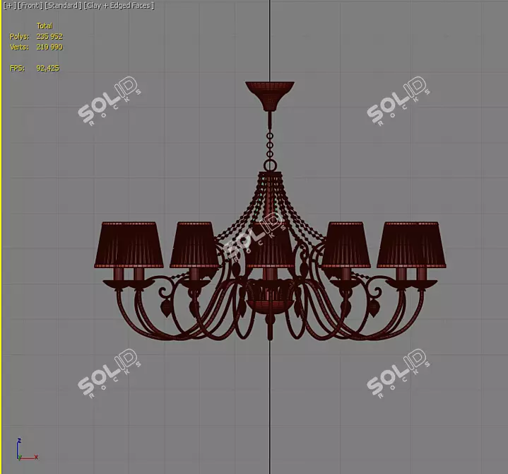 Elegant Odeon Light Chandelier 3D model image 4