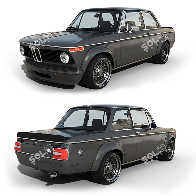 Rare BMW 2002 Turbo 1974 3D model image 1