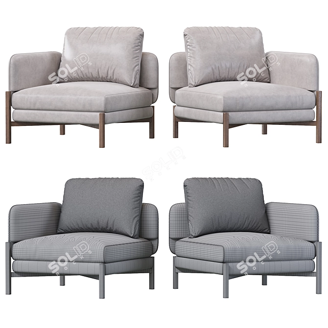 Elegant JULES Corner Unit 3D model image 4