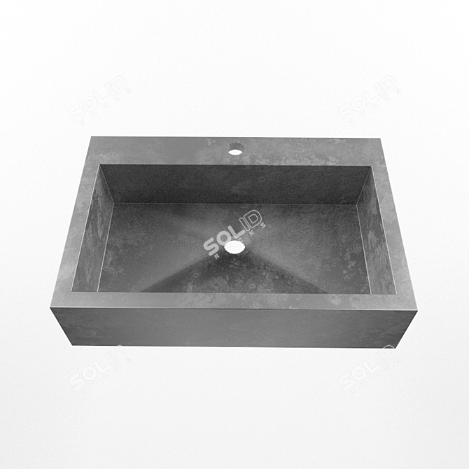 Concrete Screen Sink 3D model image 1