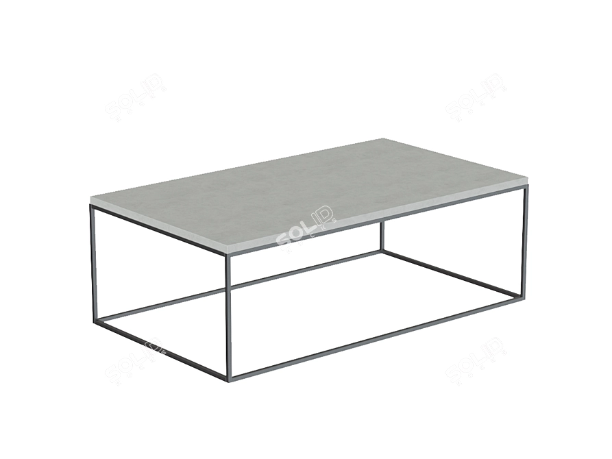 Niles Cement Coffee Table 3D model image 2