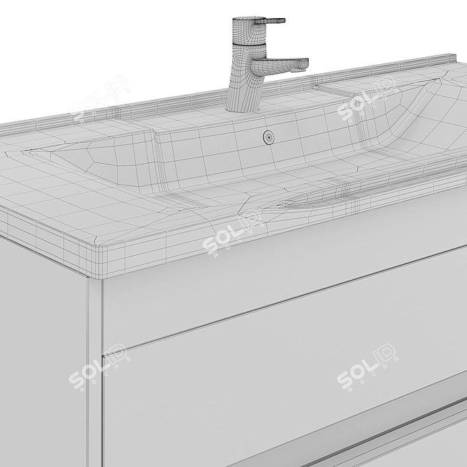 Edelform Belle 100: Stylish White Furniture Set 3D model image 4