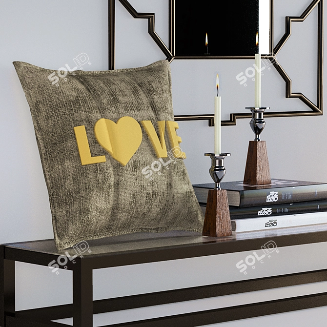 Elegant Decor Set with Corona 3D model image 2