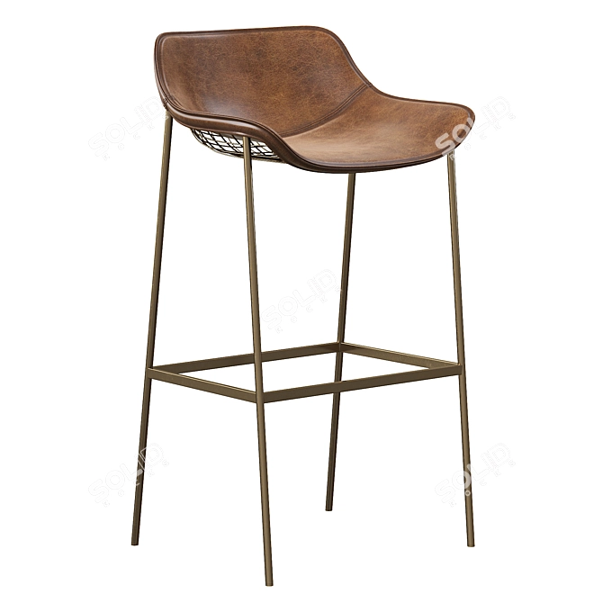 Summerset Stool: Stylish and Practical Seating 3D model image 2