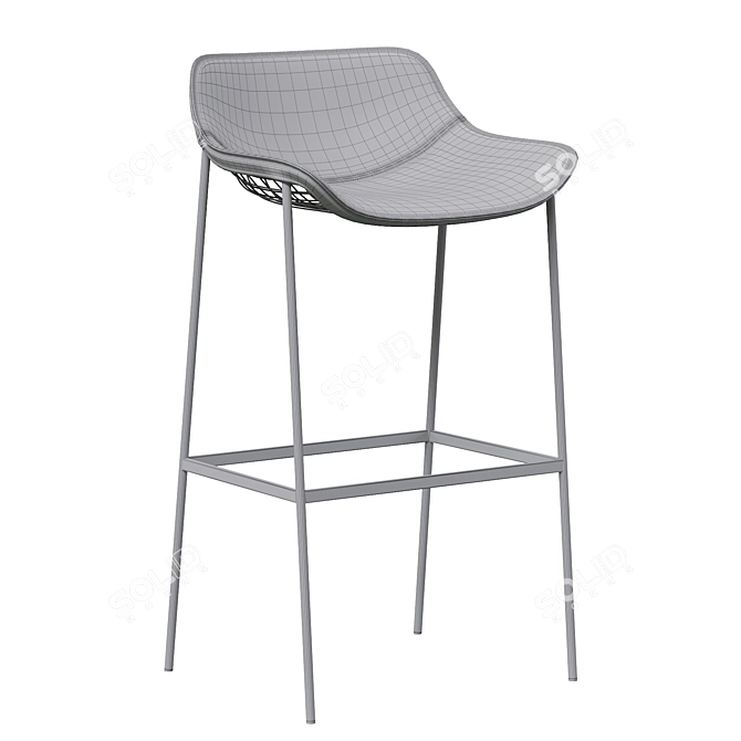 Summerset Stool: Stylish and Practical Seating 3D model image 4