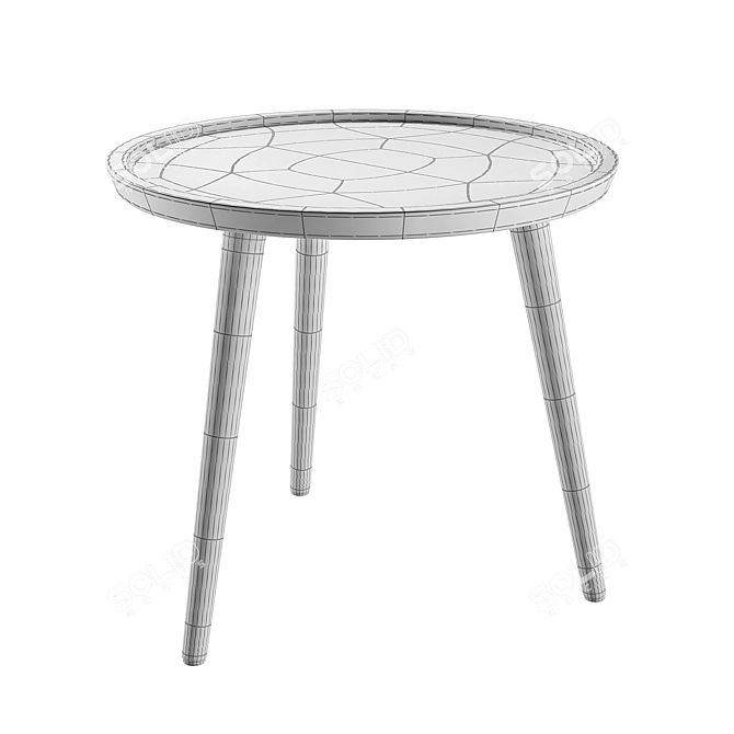 Sleek 500mm Ellos Side Table 3D model image 3