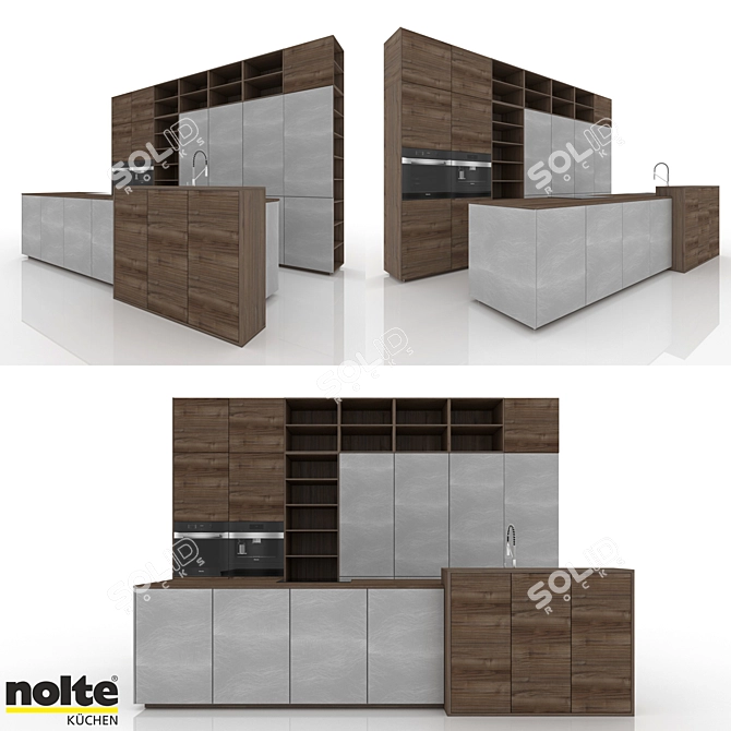 Modern Nolte Kitchen: Vegas + Artwood 3D model image 1