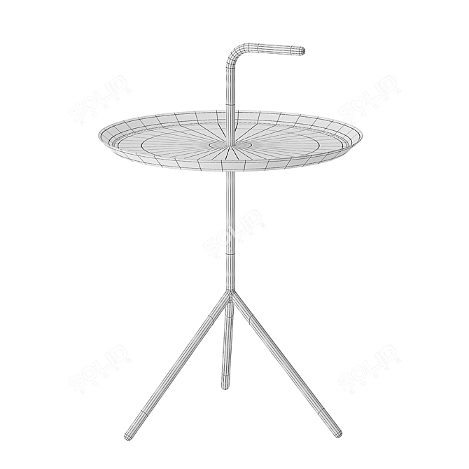 Contemporary Hay DLM White Table (580mm) 3D model image 3