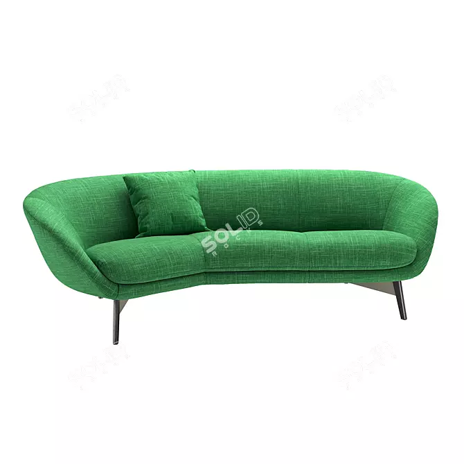 Modern Minotti Russell Angled Sofa 3D model image 1