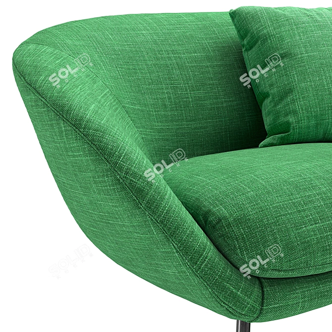 Modern Minotti Russell Angled Sofa 3D model image 3
