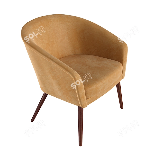 Luxurious Tiana Designer Armchair 3D model image 1