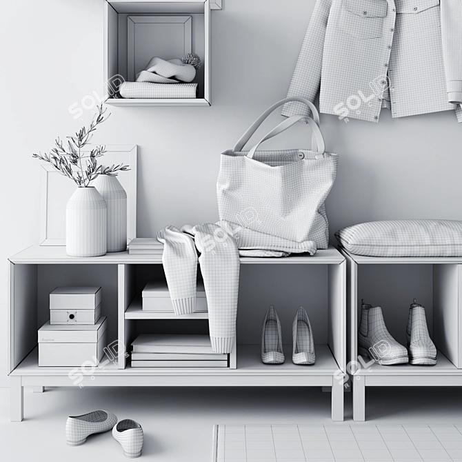 Modern Entryway Set by Ikea 3D model image 4