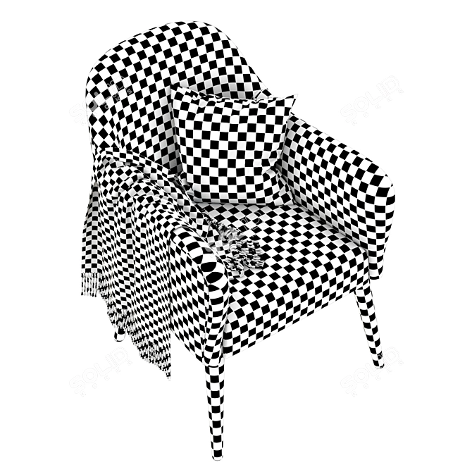 Elegant NUSS Sandalyeci Chair 3D model image 4