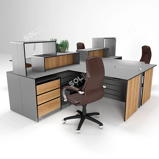 Office Essentials Furniture Set 3D model image 2