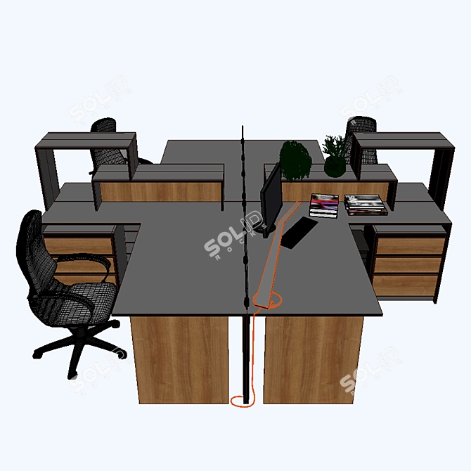 Office Essentials Furniture Set 3D model image 3