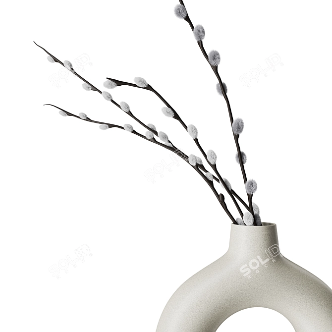 Elegant Willow Decor Set 3D model image 2