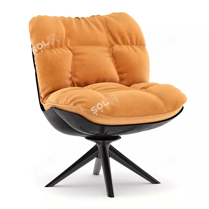 Modern Husk Armchair | Stylish and Comfortable 3D model image 1