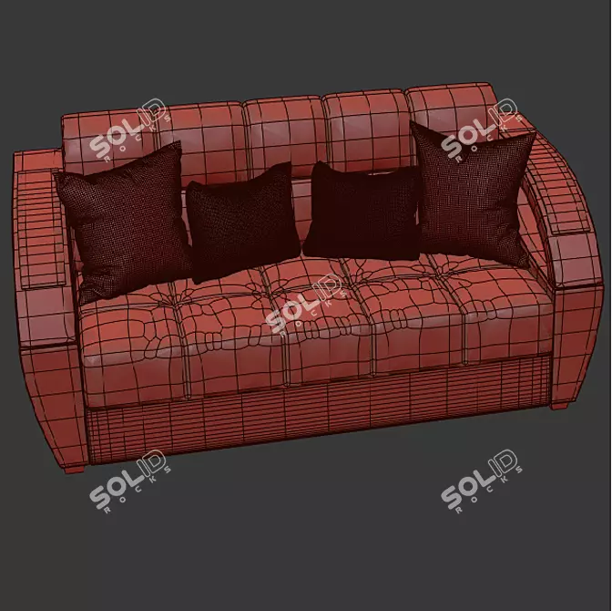 Modern Sofa with Cushions - Hoff Monreal 3D model image 5