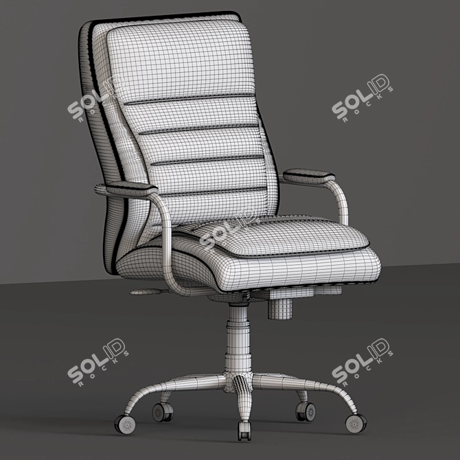 Stylish Corona Render Leather Chair 3D model image 1