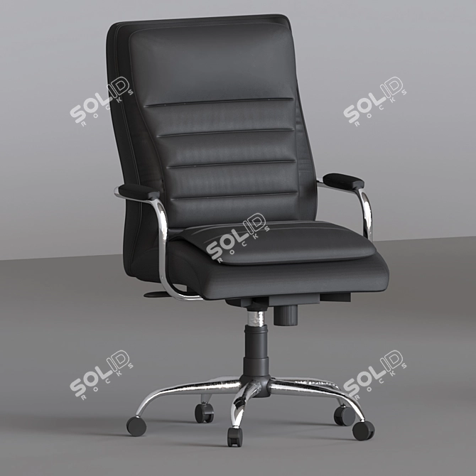 Stylish Corona Render Leather Chair 3D model image 3