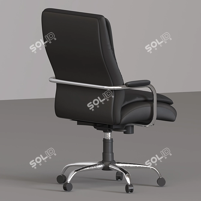 Stylish Corona Render Leather Chair 3D model image 4