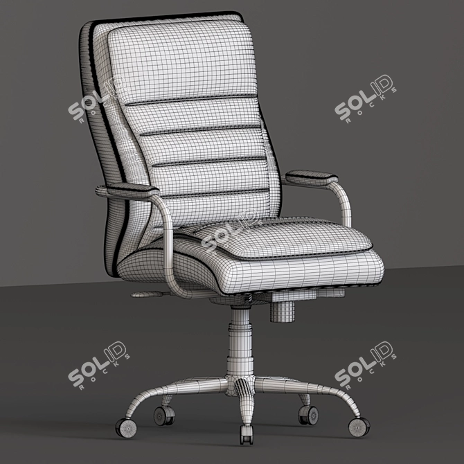 Stylish Corona Render Leather Chair 3D model image 6