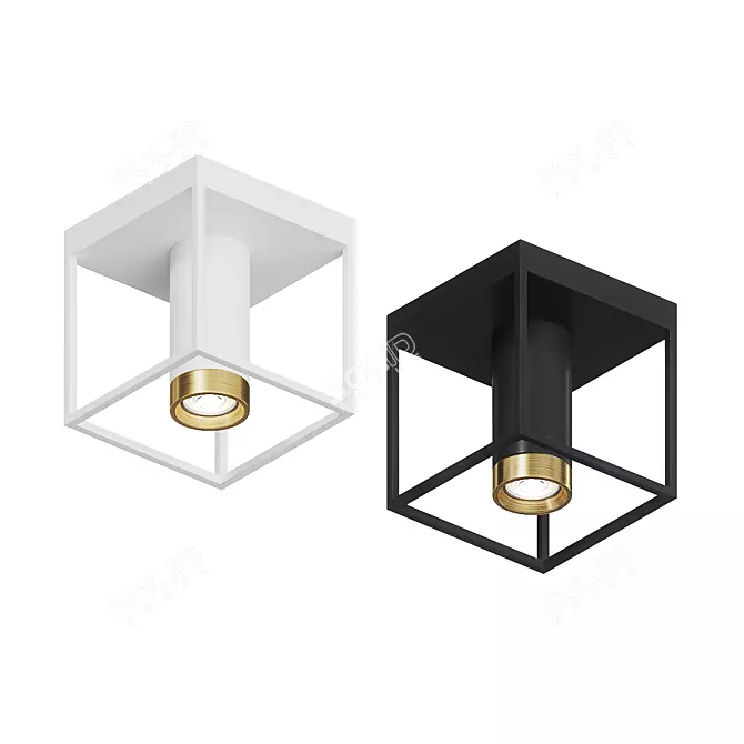 Cubic LED Luminaire TALSI-C: Stylish and Functional 3D model image 1