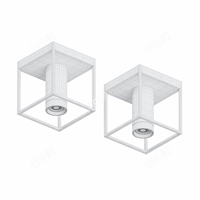 Cubic LED Luminaire TALSI-C: Stylish and Functional 3D model image 3