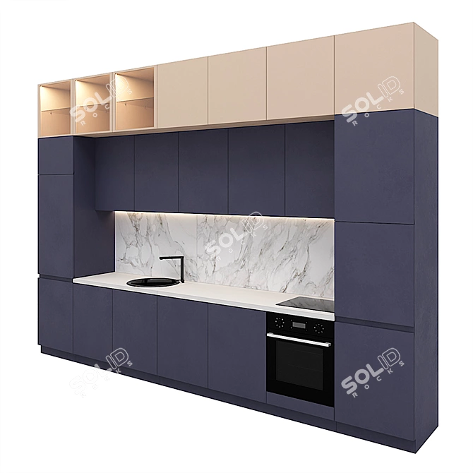 Modern 3D Kitchen Design 3D model image 8