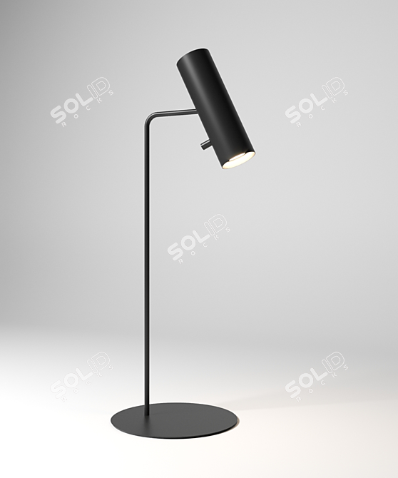 Sleek Black Desk Lamp 3D model image 1