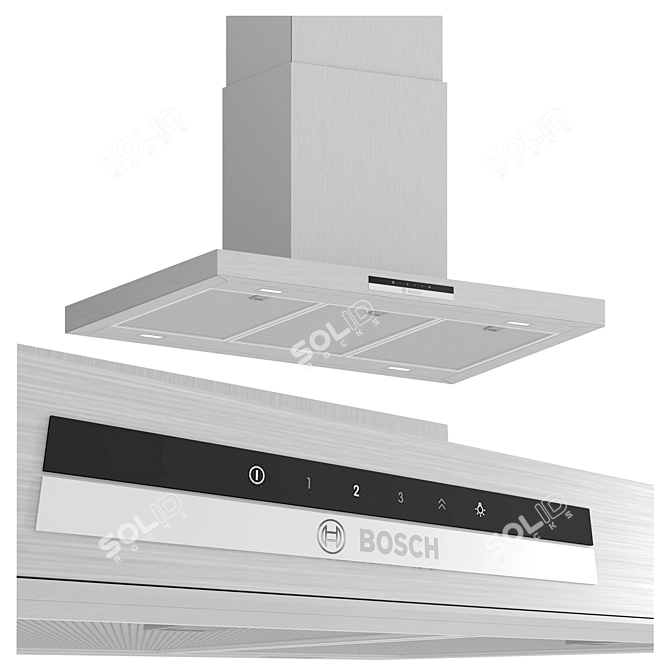 Bosch DIB97IM50 Cooker Hood: Powerful and Stylish 3D model image 1