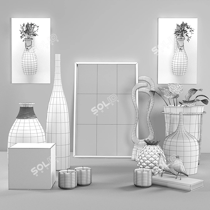 Nature-inspired Home Decor Set 3D model image 4