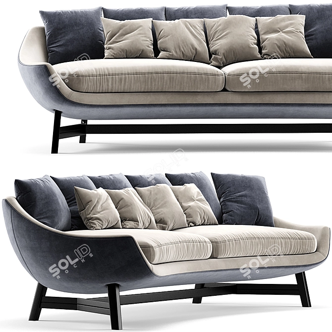 Avì Es Sofa: Contemporary Comfort and Style 3D model image 1