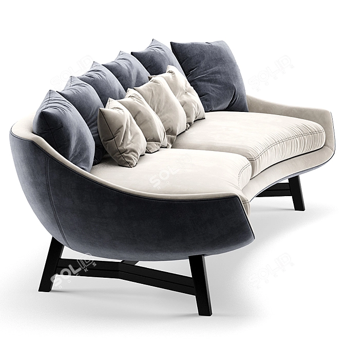 Avì Es Sofa: Contemporary Comfort and Style 3D model image 3