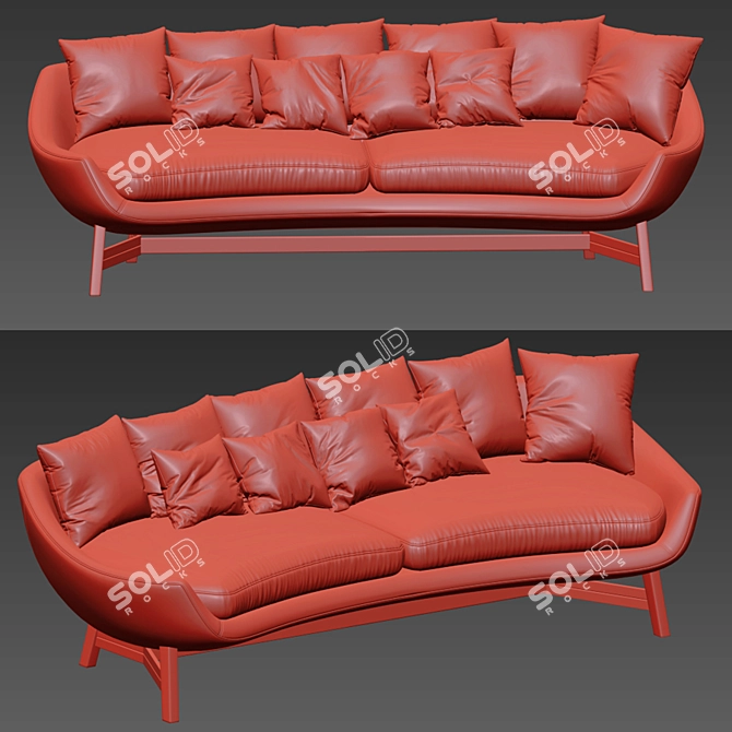 Avì Es Sofa: Contemporary Comfort and Style 3D model image 4
