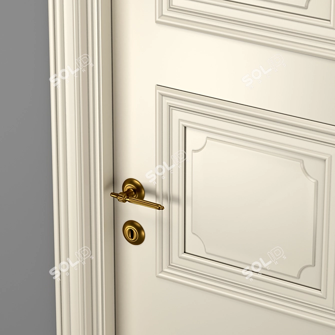 Elegant Italian Dog Door 3D model image 2