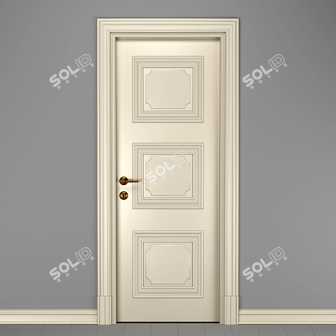 Elegant Italian Dog Door 3D model image 3