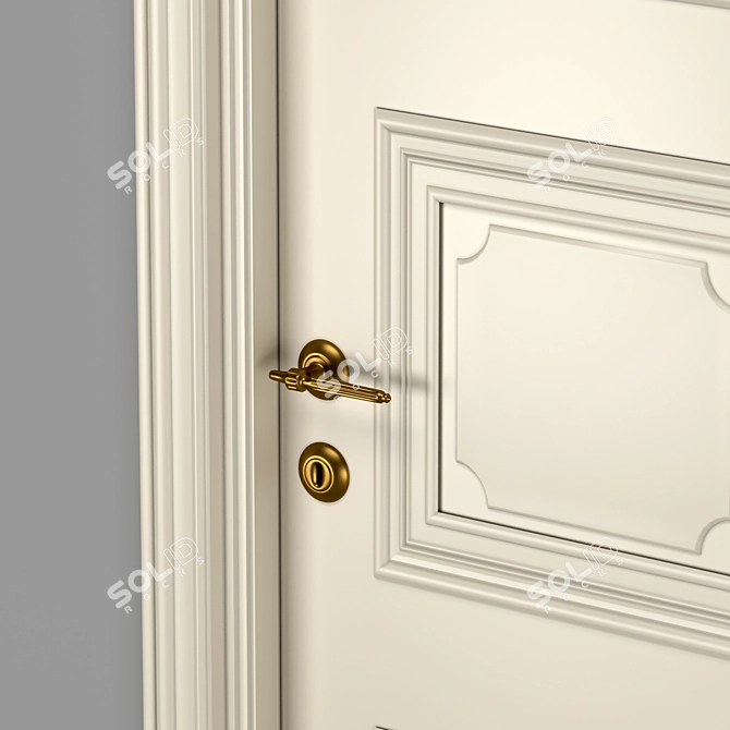 Elegant Italian Dog Door 3D model image 4