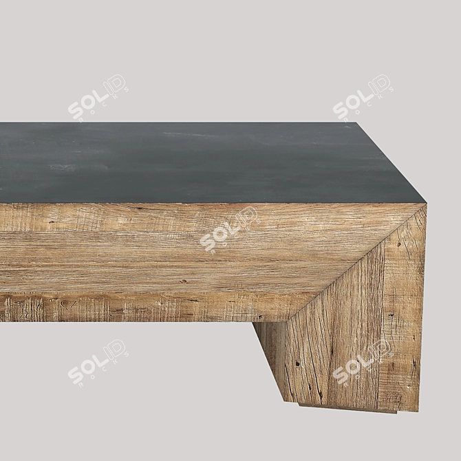 Peroba Metal Coffee Table 3D model image 10