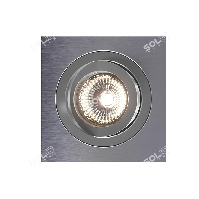 Mantra BASICO GU10 Downlight: Sleek Aluminum Design, 12W Power 3D model image 1