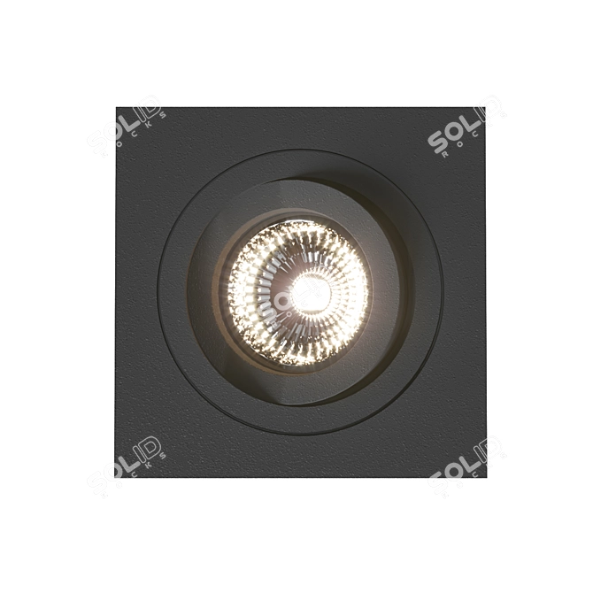 Modern Black BASICO GU10 LED Downlight - C0008 3D model image 1